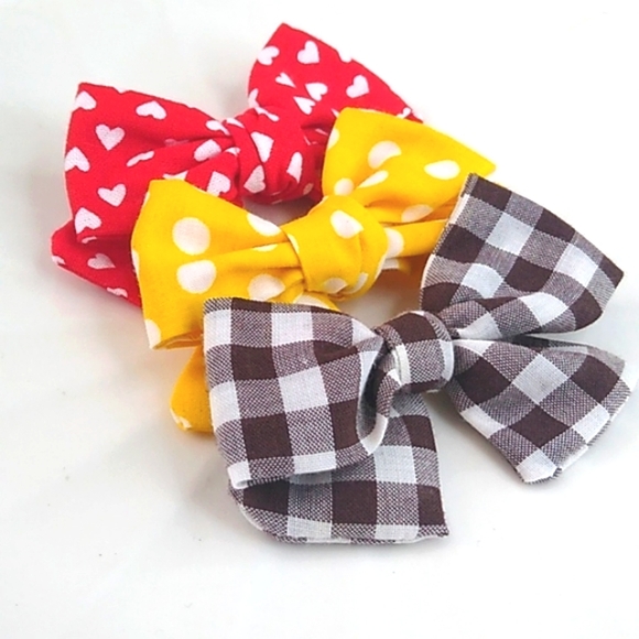 Dog Hair Bows - Set of 3 Bows for Pets - Picture 3 of 8